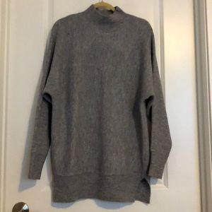 Gray Turtleneck Sweater Dress